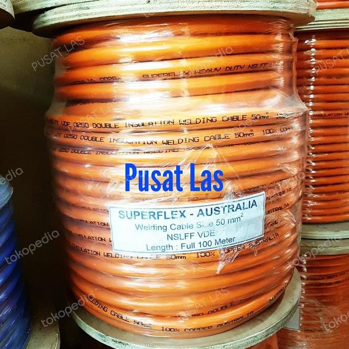 Kabel Las Mesin Las 50mm SUPERFLEX Welding Cable 50 mm