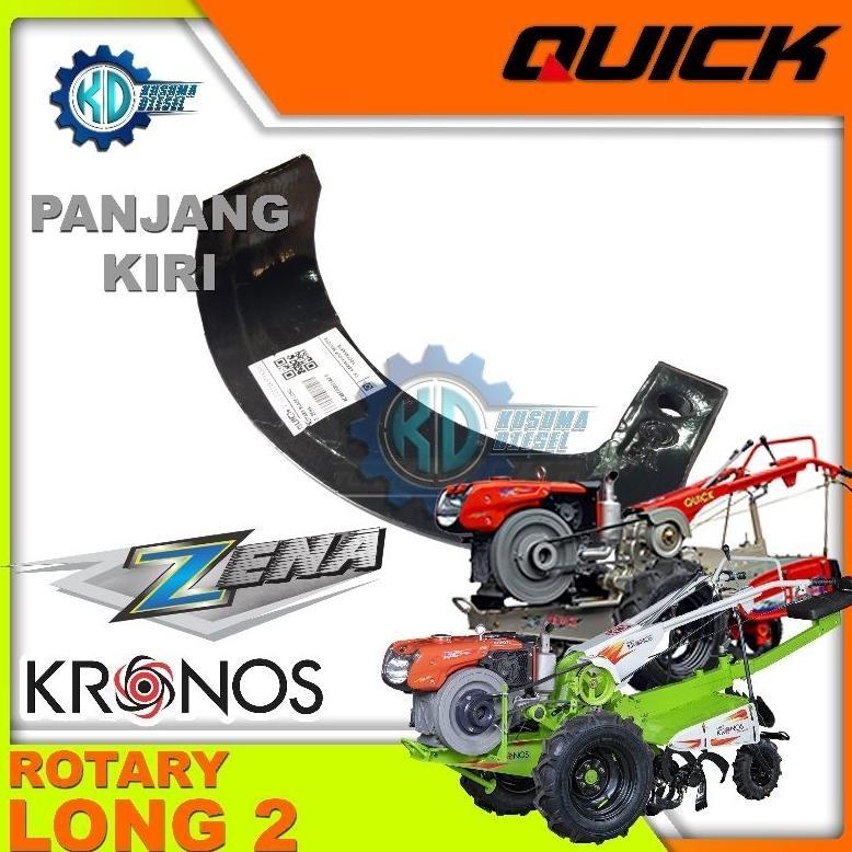 ROTARY LONG 2 KIRI PANJANG - ROTARY BLADE ZENA KRONOS - ORIGINAL QUICK - SPAREPART TRAKTOR