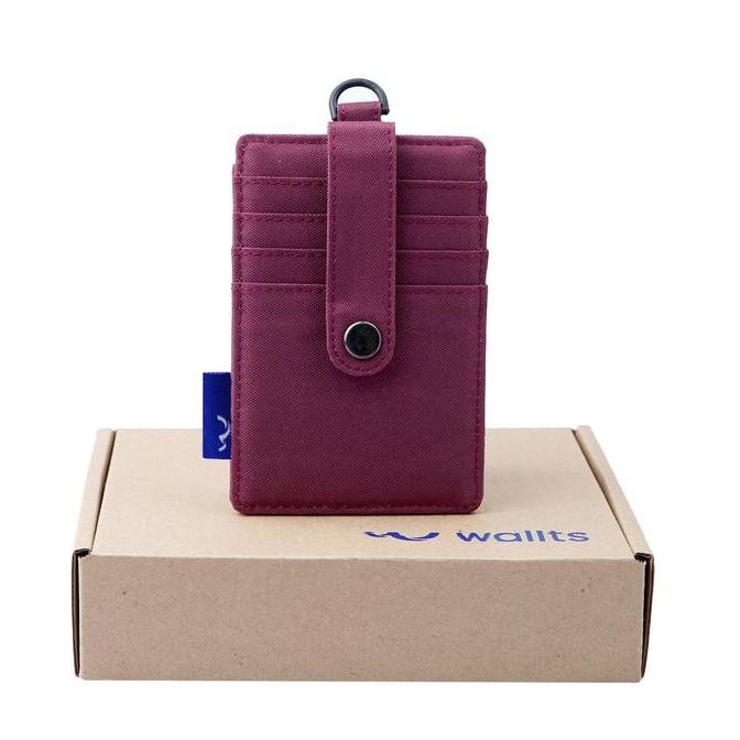 

Dompet Lanyard Kanvas Exon Maroon Tempat Kartu Name Tag Id Card Pria Wanita Original