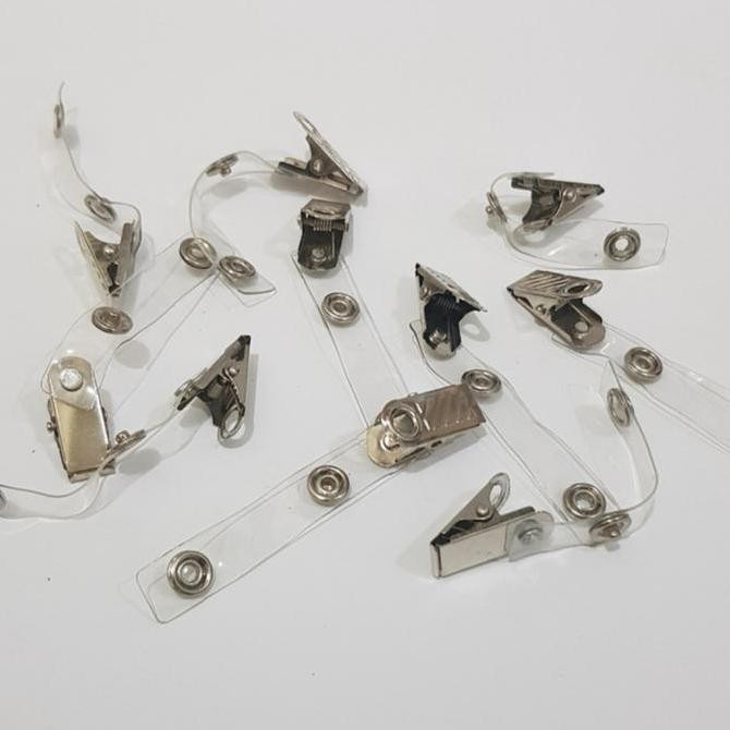 

Jepit Garis Id Card / Jepitan Name Tag Klip Gantungan Besi Original