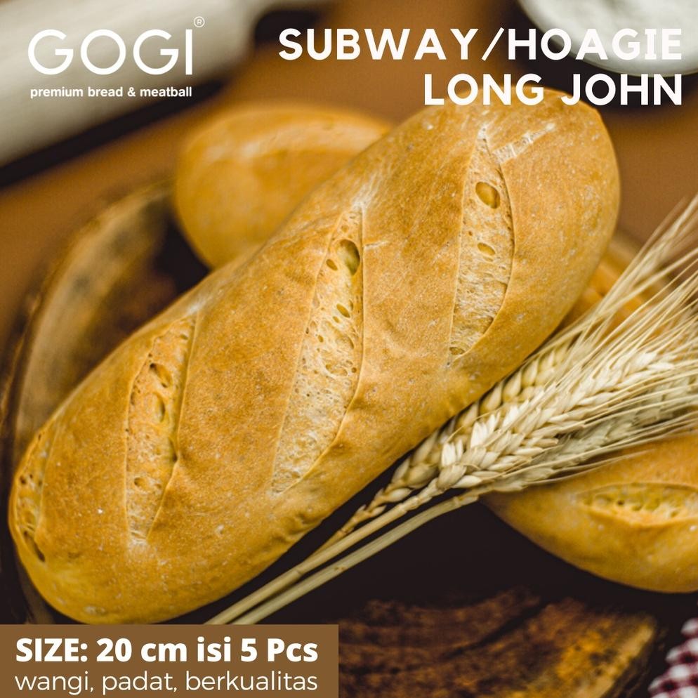 

Promoo!! Hoagie Roll isi 5 pcs 20cm Roti Subway Bread Roti Long John Bread