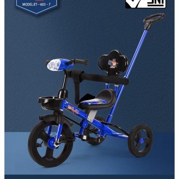 Sepeda Anak Bayi Balita Roda 3 Tricycle Exotic Et6037 Shark Musik