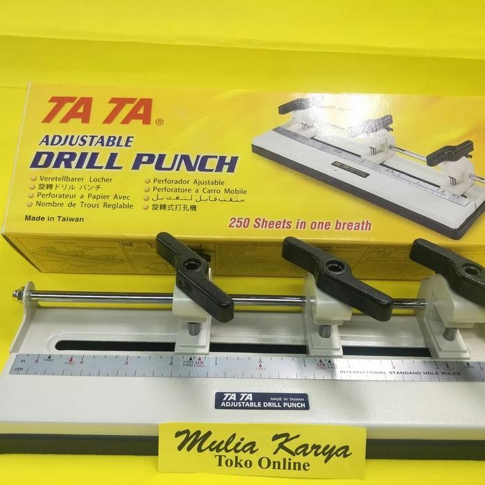 

Drill Punch Tata P3 3 Lubang 3 Hole Pelubang Pembolong Kertas Original Dan Terpercaya