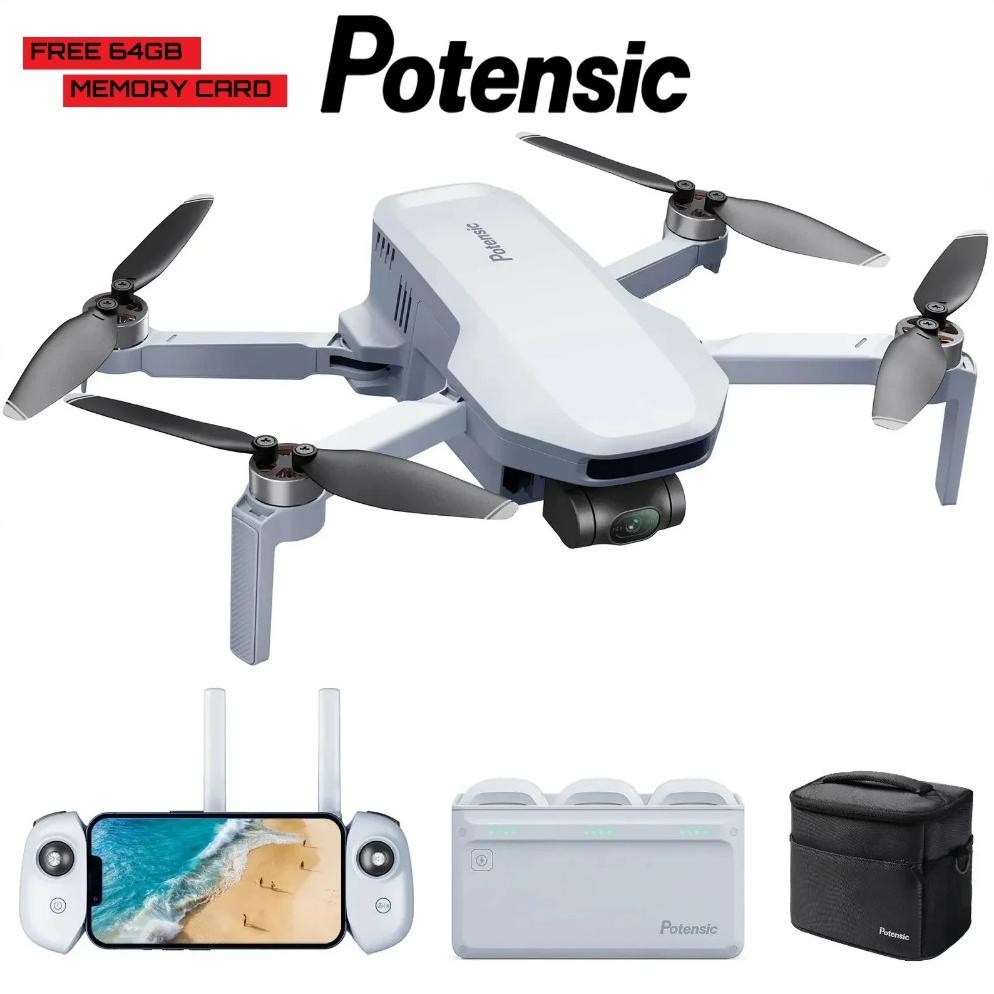 Terlaris Potensic Atom Drone 3 Axis Gimbal 6Km Gps 4K Drone Quadcopter