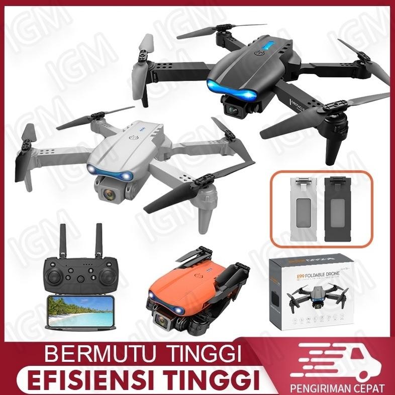 Terlaris [Cod] Roscloud Mainan Drone E99 Kamera Kendali Jarak Jauh 4K Piksel, Mainan Terbang Kendali