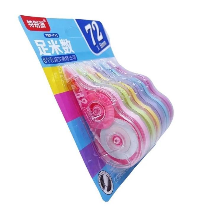 

SWG Grosir (1packs/6pcs ) Correction Tape Kertas Besar TBP-711 72mx5mm