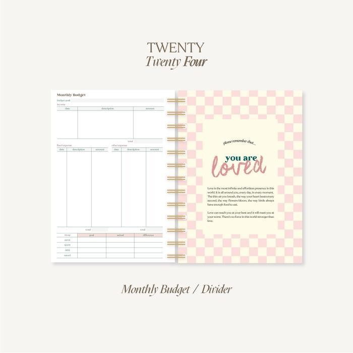 

SWG Paperie Lab - 2024 Weekly Planner Agenda - Spiral Gold Grid