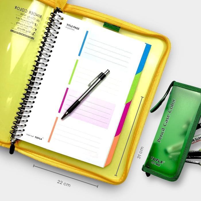 

SWG Topla Binder Resleting Binder 988 Buku Catatan / Planner Resleting Ukuran B5 26 Ring Sekolah Kuliah dan Kerja Besi Biru Hijau Kuning Stationery