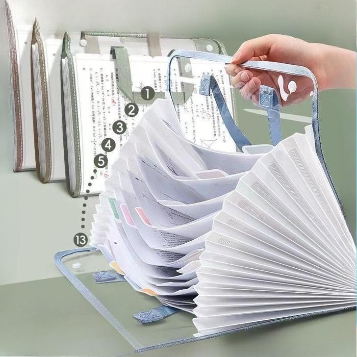 

SWG Bening File Folder Document Bag Tas Dokumen File A4 13 Sekat Uji Kantong Kertas