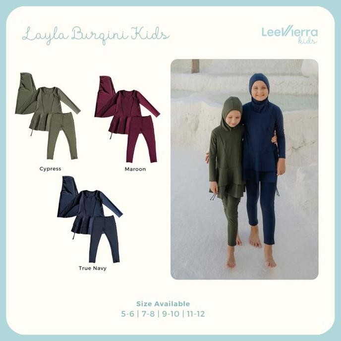 Lee Vierra Layla Burqini Kids, Baju Renang Muslim Anak