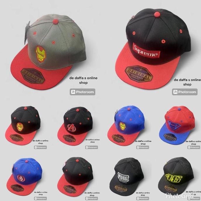 Topi Anak Snapback Bordir Topi Hip Hop Anak Rapel Distro