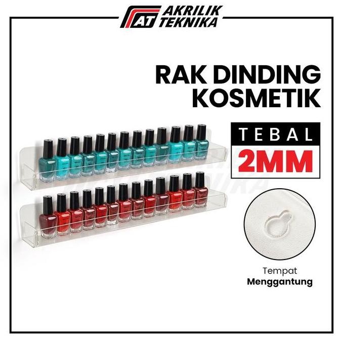Rak Akrilik Organizer / Rak Dinding Kosmetik / Rak Kutek Serbaguna