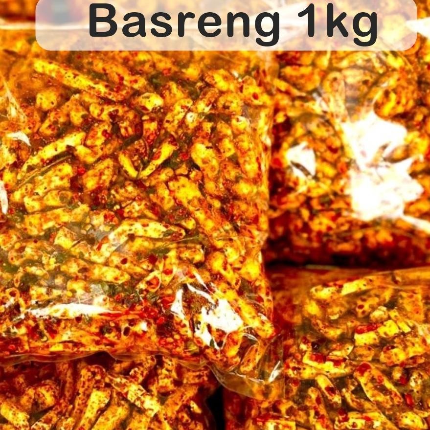 

Basreng Viral 1Kg Bumbu Melimpah Pedas Daun Jeruk