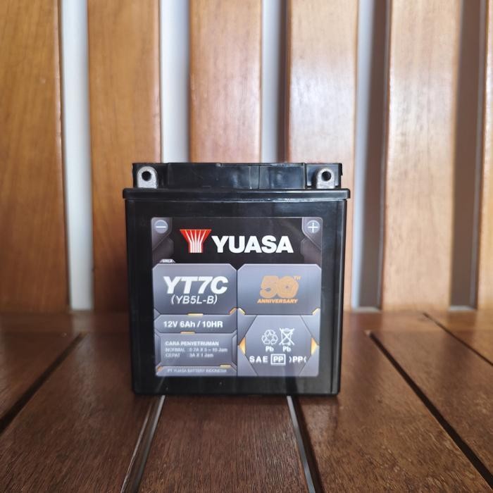 Aki Motor Yamaha Mio Sporty Yt7C / Gm5Z Yuasa Accu Kering Original Dan Terpercaya