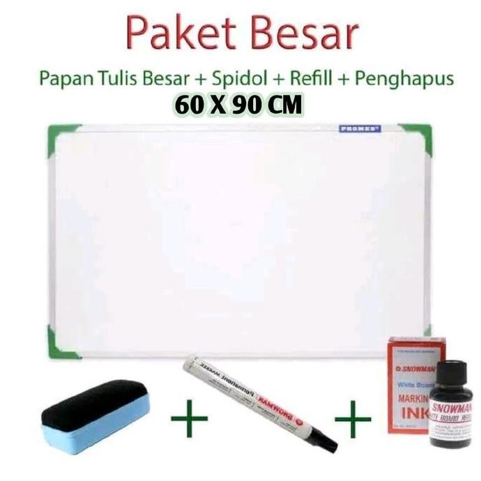 

PAPAN TULIS WHITEBOARD FREE SPIDOL PENGHAPUS DAN TINTA PAKET LENGKAP
