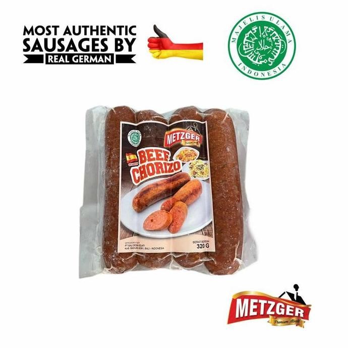 

SOSIS SAPI HALAL SPANISH BEEF CHORIZO SAUSAGE METZGER 320 GR H24