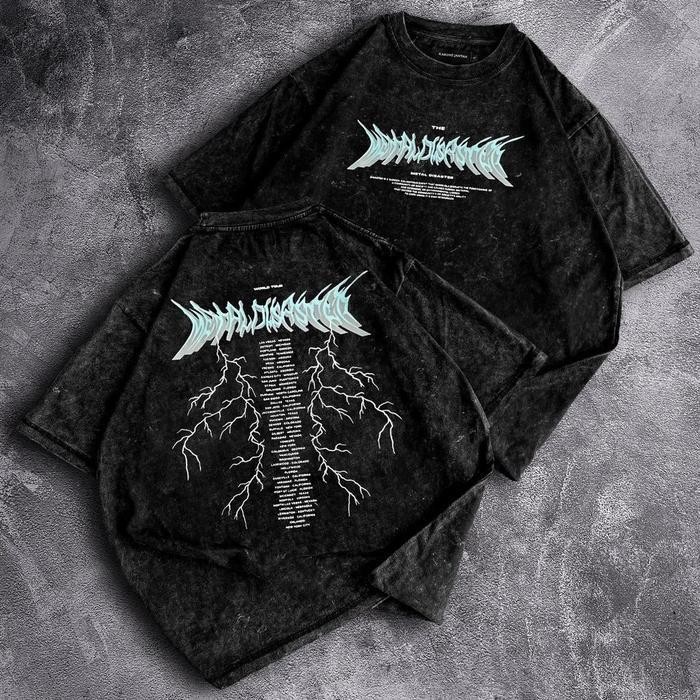 Volume 1 Oversize T-Shirt Wash | Baju Kaos Oversize Wash Pria Distro | Baju Kaos Oversize Wash Lenga