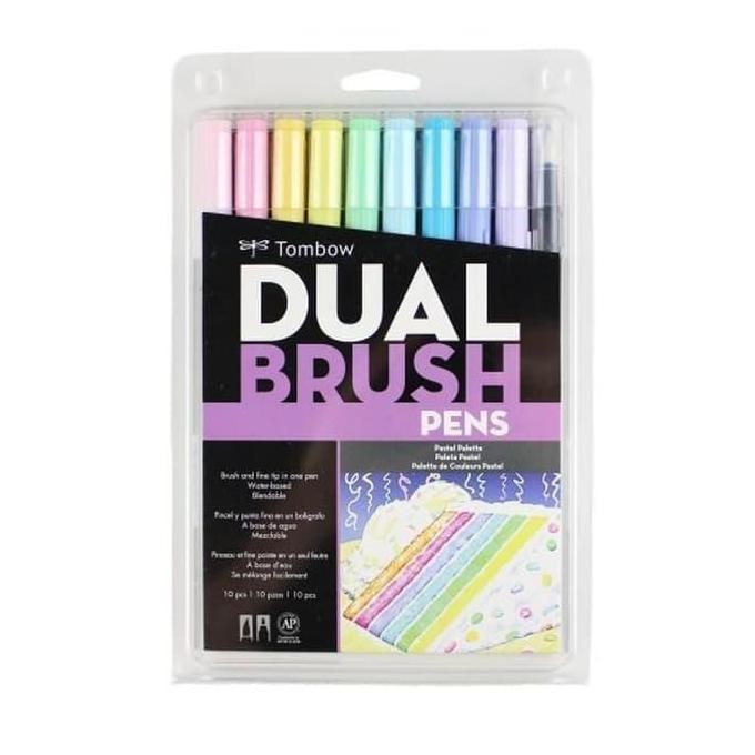 

Tombow Dual Brush Pens Abt Set 10 Warna Coloring Marker Spidol Pen Tip