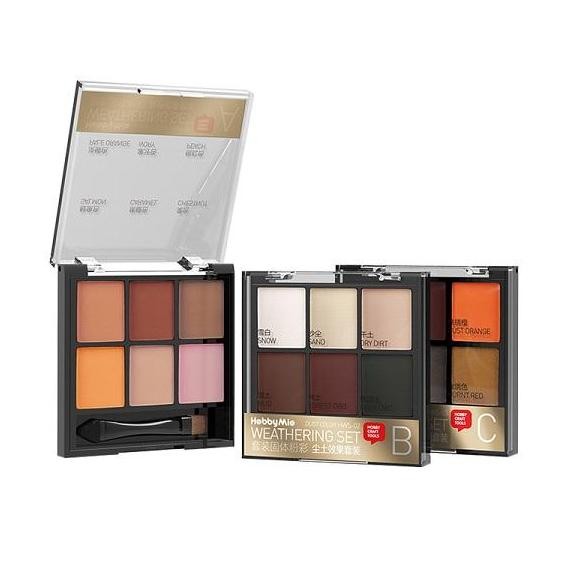 

WEATHERING SET ( Hard Pigment ) and BRUSH STICK - Hobby Mio for Mecha Armor Figure n Diorama