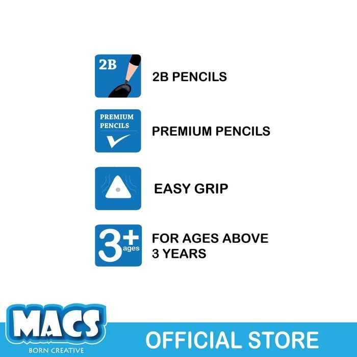 

Sp Macs 2B Pensil Hitam Premium Segitiga - Chubbs
