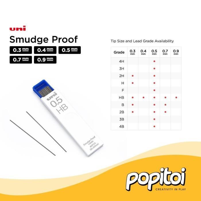

Sp Uni Nano Dia Smudge Proof Lead Refill 0.5 Mm Mechanical Pencil