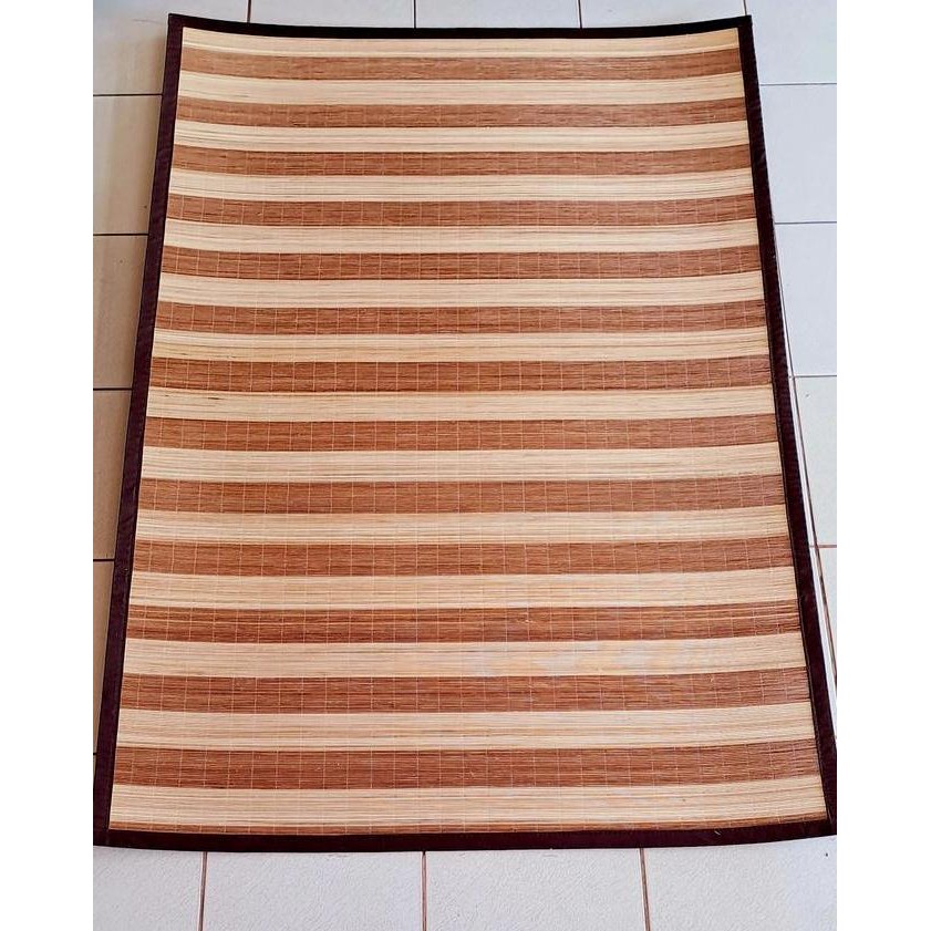 140cm x 200cm Tikar Core Rotan Motif - Tikar Karpet Rotan Core Belang