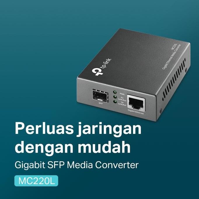 TP-LINK MC220L Gigabit SFP Media Converter sfp media converter sfp gigabit converter tplink gigabit 