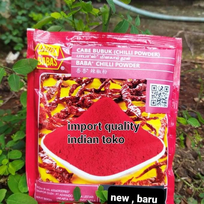 

,,,,,,,] BABAS CHILLI POWDER/ BUBUK CABE IMPORT 250 GRAM