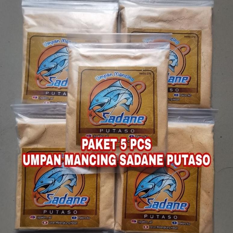 PAKET 5 PCS SADANE PUTASO UMPAN MANCING Nugi