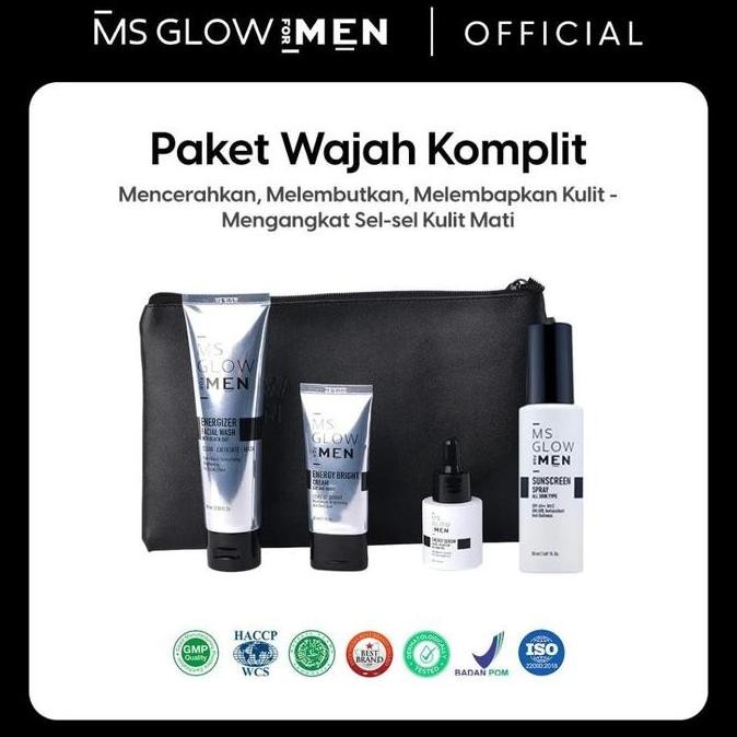 BEBAS ONGKIR - MS GLOW- MS GLOW FOR MEN- Produk perawatan kulit pria