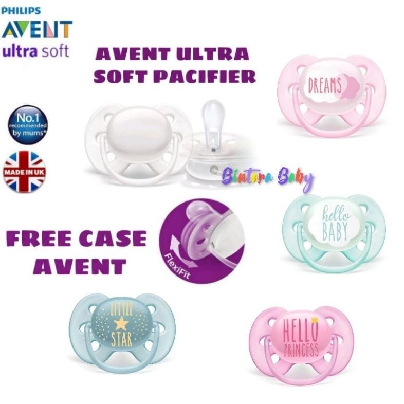 Philips Avent Pacifier Empeng Bayi Philips Avent Dengan Case 0-6 bulan Newborn baby soother  Isi 1 /