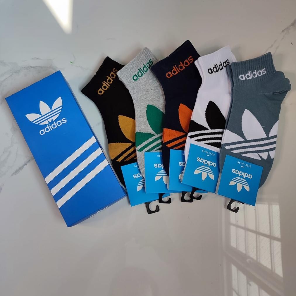 Kaos Kaki Adidas Trefoil Classic Vintage Ankle Men and Women Original Nugi