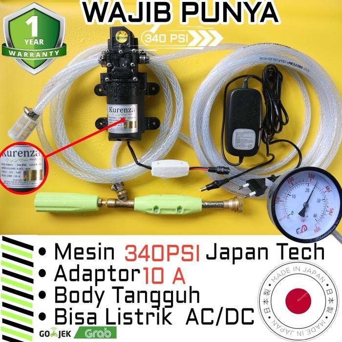 Doorsmeer Mini Tekanan Tinggi Alat Cuci Motor Mobil Ac Steam Cleaner 340Psi Japan Tech Garansi 1 Tah