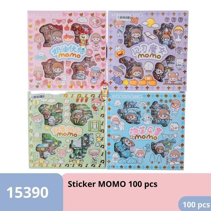 

*:*:*:*:*] Stiker / Sticker MOMO Motif Kartun Korea Lucu Waterproof Bahan PET
