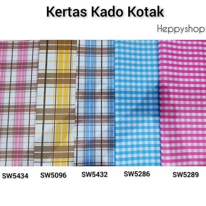 

Produk Unggulan] Kertas Kado Garis Kotak Polkadot, Kertas Kado Simple