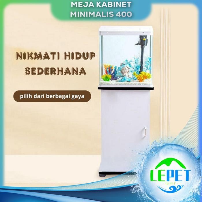 Lepet Meja Aquarium Minimalis 400 / Kabinet Aquarium / Meja Aquascape / Akuarium Cabinet / Lemari Aq