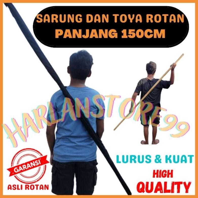 SEPAKET TOYA ROTAN 150CM -TOYA SILAT - TONGKAT ROTAN - TOYA SILAT - TOYA PENCAK SILAT - TOYA BELADIR