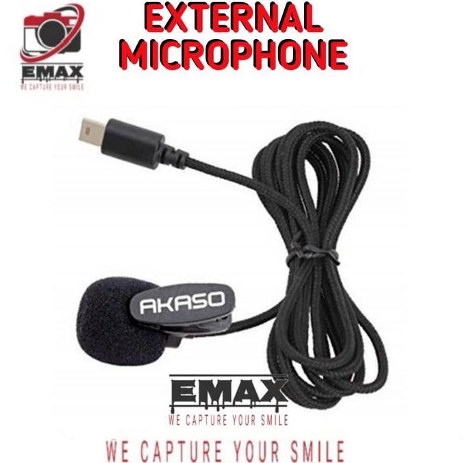 AKASO External Microphone Micro USB V50X EK7000 Pro Akaso Mic External Terlaris