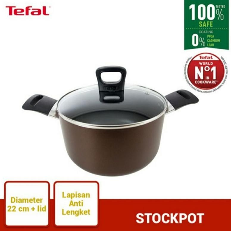 TEFAL Day By Day Stockpot 22cm + Lid / Panci Titanium Tefal Original