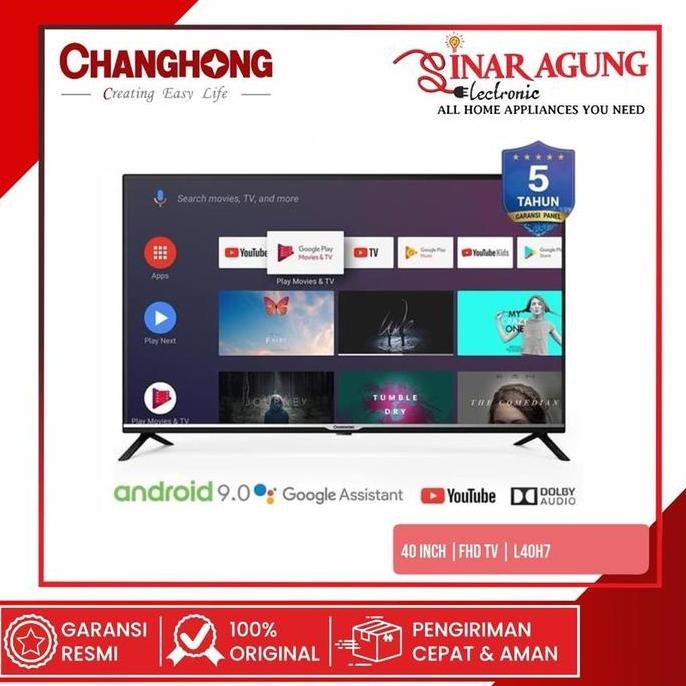 TERMURAH - Changhong Framless L40H7 LED TV Android TV 40 Inch - FHD TV - 40H7