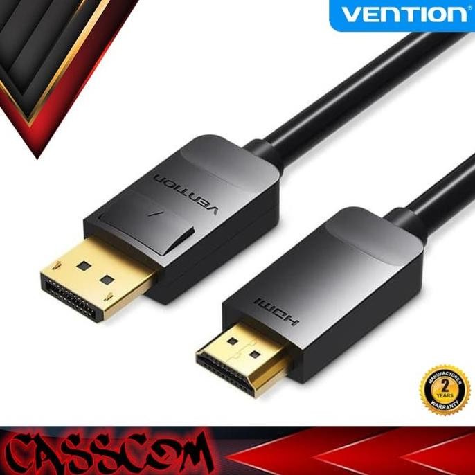 Vention Kabel Converter Display Port ( DP ) Male to HDMI Male HAD (DisplayPort to HDMI)