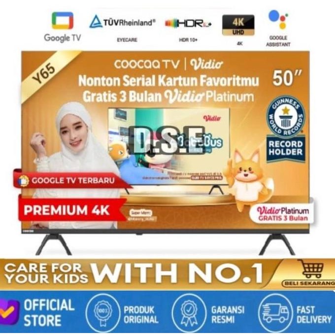 LED TV COOCAA 50 Inch 50S6G PRO ANDROID 10.0 Garansi Resmi