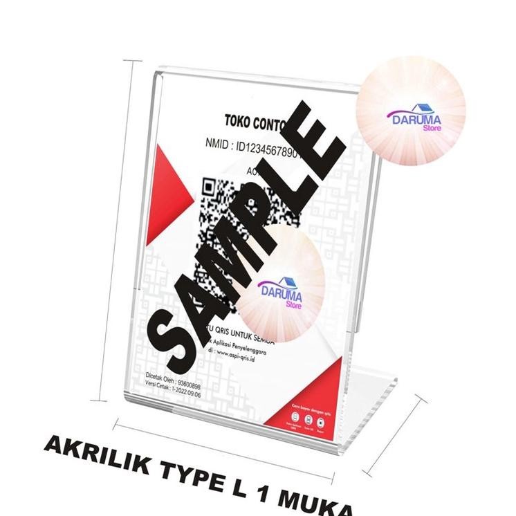 

Readyy!! Akrilik A5 + CETAK POSTER BARCODE NO MEJA QRIS AC 260 gram