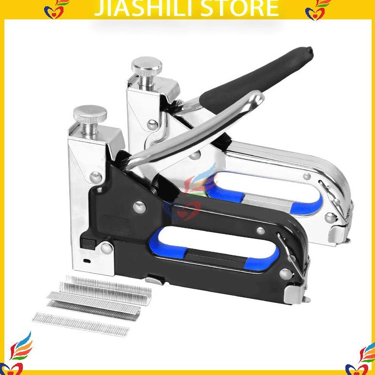 

Readyy!! Jiashili 3in1 Staples Stapler Staple Gun Alat Tembak Paku Staples Manual 3 in 1 /staples tacker + isi/refil 13/8