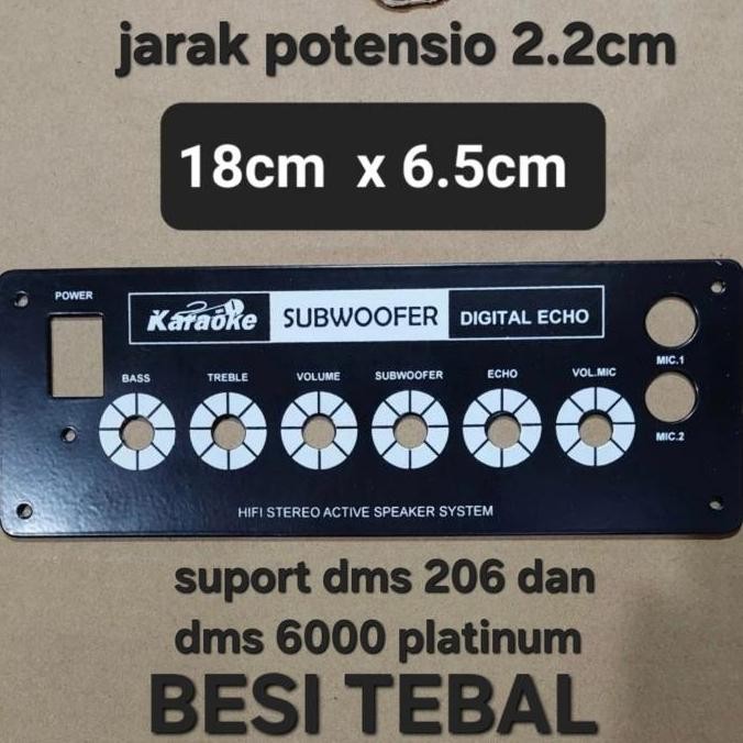 PANEL SPEAKER AKTIF DMS 6000 DAN DMS 206 ORIGINAL BESI TEBAL PAPAN BESI SPEKER AKTIVE PANEL KNOP POT