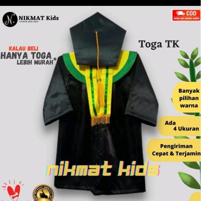 NEW  baju toga anak kostum wisuda TK paud