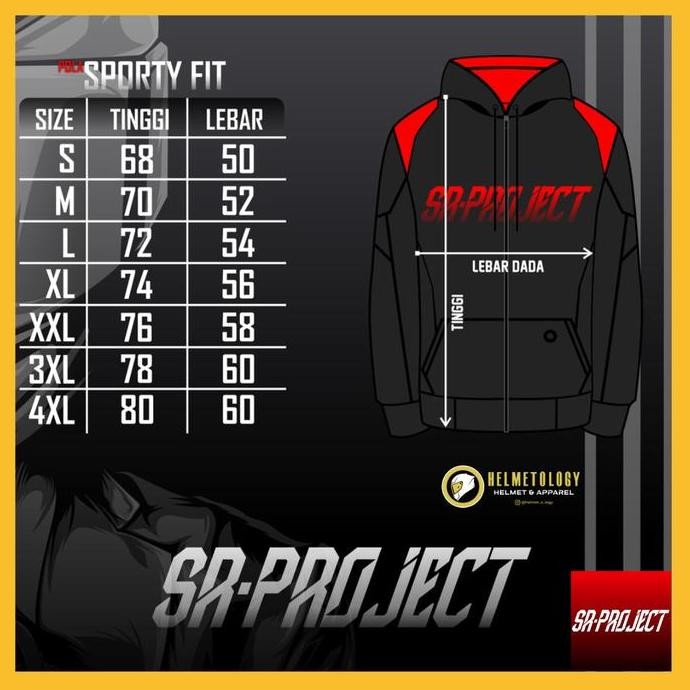 SR Project Speed Enthusiast Japan Art Black Edition Hoodie Casual Jaket Motor Original