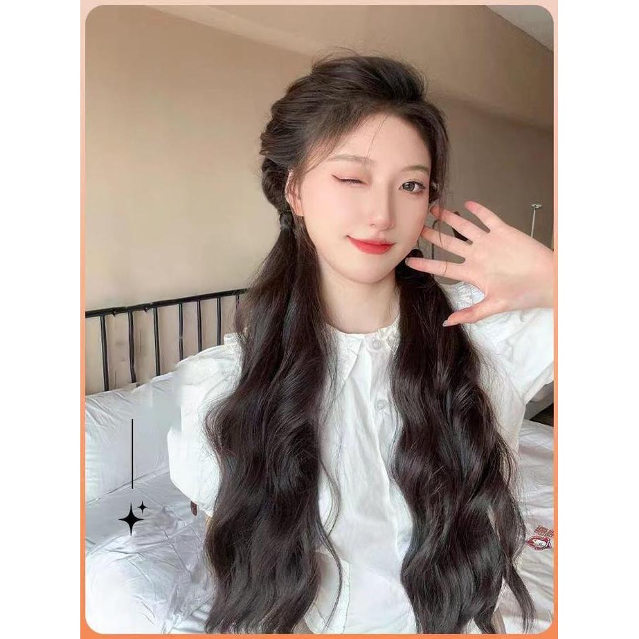 new Wig Ekor Kuda Wig Kepang Ponytail Ekor Kuda Rambut Palsu Wig Kepang Wig Wanita Rambut Panjang Ke