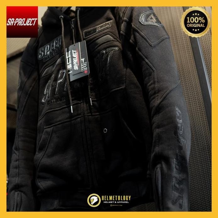 SR Project Superblack Carbon Hoodie Protector Jaket Motor Original