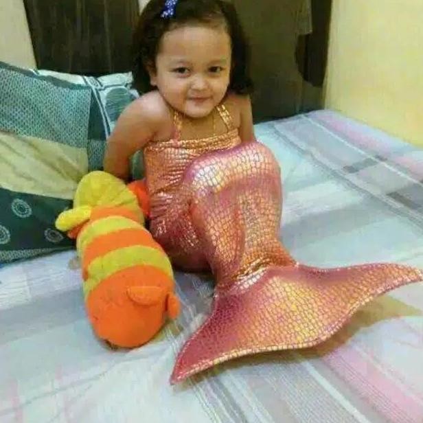 NEW  Mermaid PUTRI DUYUNG pakaian dress renang anak-anak cantik